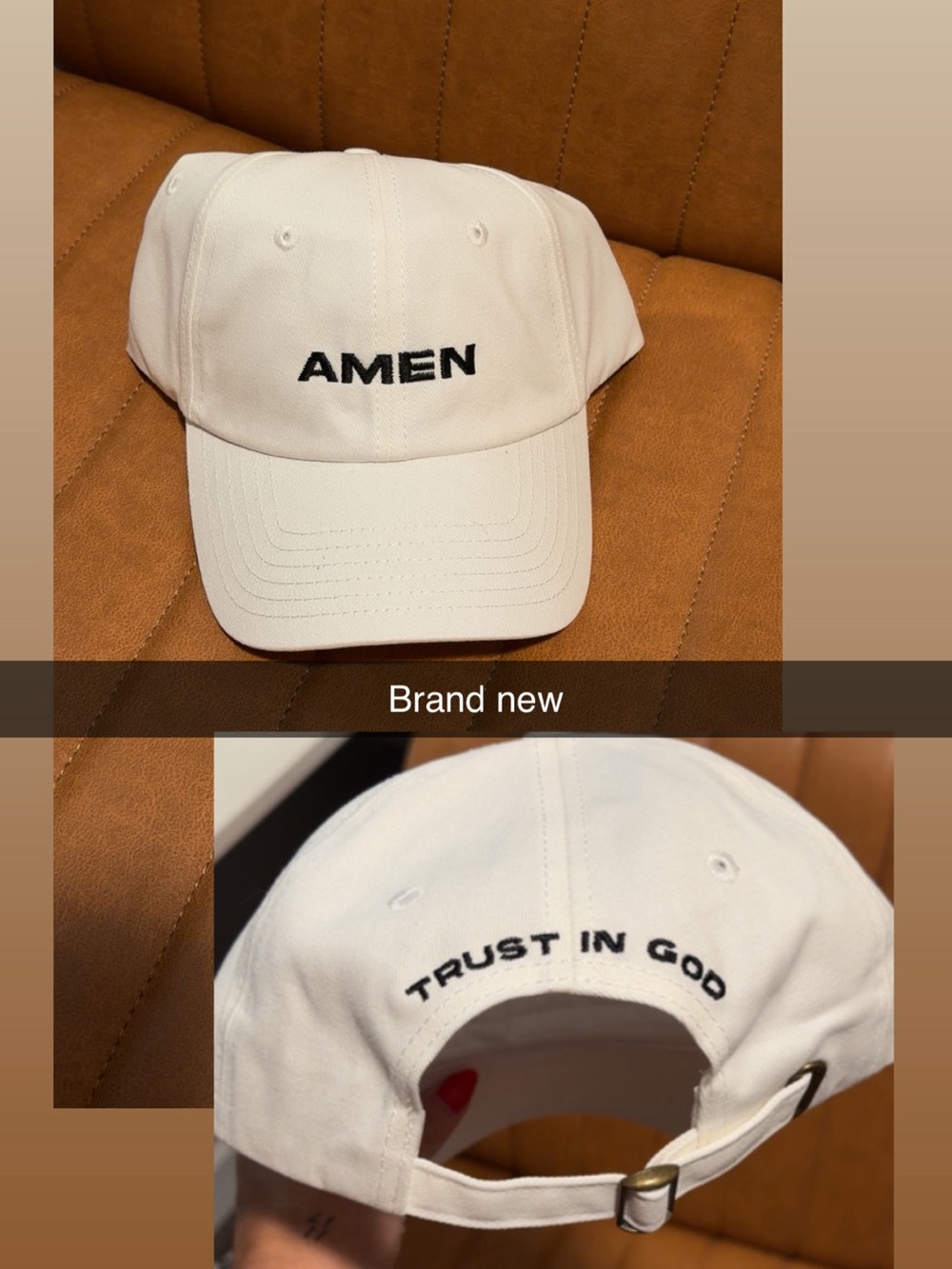 Kenz Kustoms White "AMEN" Embroidered Dad Hat
